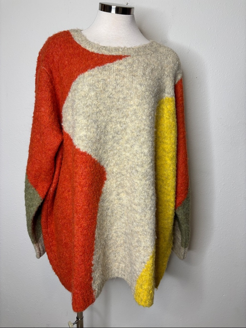 Logo by Lori Goldstein size 3X Abstract Color-block Oversized Sweater
